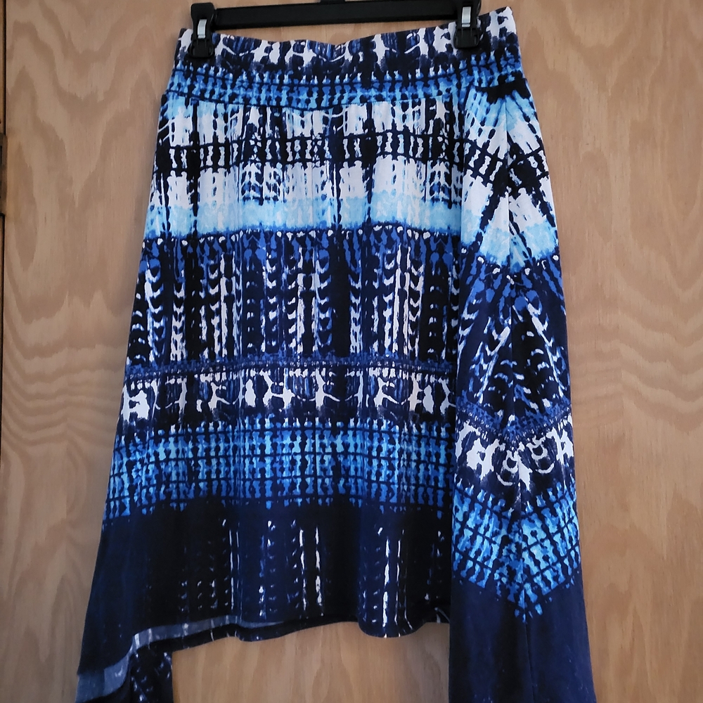 Joe B Navy and White Asymmetrical Skirt